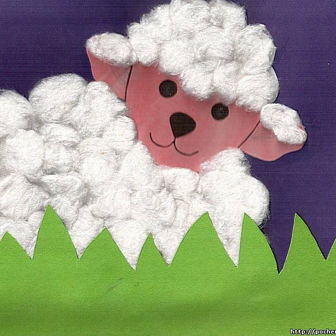 аппликация барашек